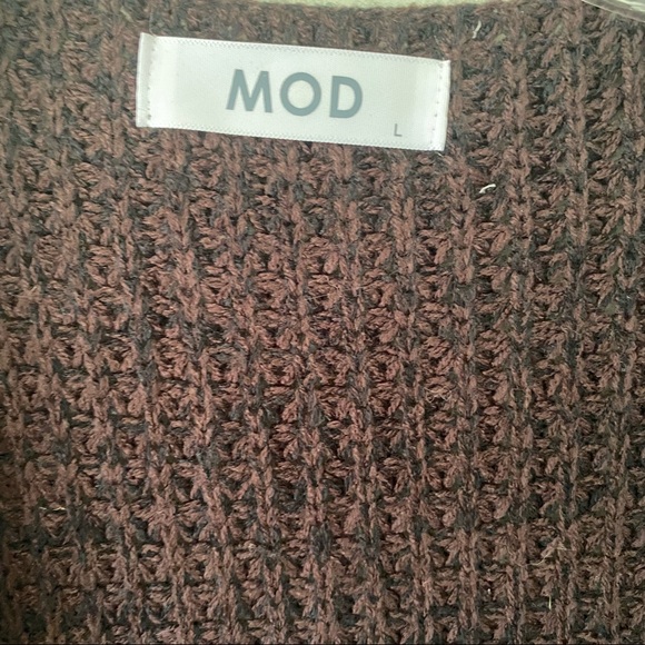 MOD waffle open front duster cardigan L - Picture 3 of 5